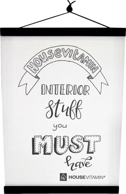 Housevitamin posterhouder A3 - Ophangsysteem - 30x42 cm - zwart