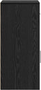 vidaXL - Dressoir - in - Zwart - Eiken - 38x34,5x75 - cm - van - Engineered - Wood
