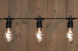 10 Partylights 5cm spiraal filament warm wit 10m/3m aanloopsnoer zw...