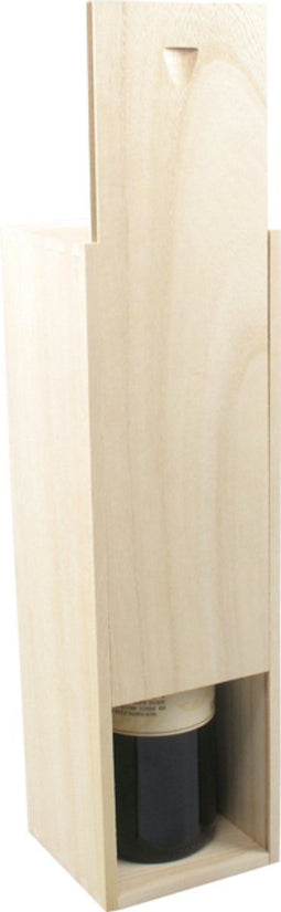 Wijnkist | hout | 1 fles | incl. Deksel | 340x95x95mm | 1 stuks