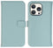 Selencia iPhone 15 Pro - Echt Lederen Bookcase - 3 Pashouders - Blauw