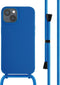 imoshion Hoesje Geschikt voor iPhone 14 Hoesje Met Koord - imoshion Siliconen hoesje met koord - Blauw