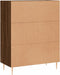 vidaXL - Dressoir - 69,5x34x90 - cm - bewerkt - hout - bruin - eikenkleur