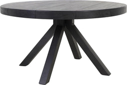 Light & Living Eettafel Ø140x78 cm MUDEN mat zwart