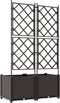 vidaXL - Tuinplantbak - met - Trellis - 2 - st - Bruin - 80x40x143 - cm