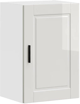 vidaXL - Keukenwandkast - Porto - bewerkt - hout - hoogglans - wit