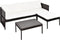 vidaXL - 3-delige - Loungeset - met - kussens - poly - rattan - bruin