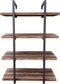 Wandrek ladder Stoer - wandplank boekenkast - wandkast - industrieel - 4 planken