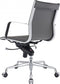 Feel Furniture - Luxe Executive bureaustoel van 100% rundleer - Lage rugleuning – Donker grijs