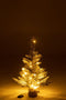 J-Line kerstboom + pot - jute/kunststof - groen - medium - LED lichtjes - 81 cm hoog