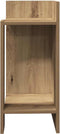 vidaXL - Bijzettafels - 2 - st - met - plank - 25,5x27x60 - cm - artisanaal - eikenkleur