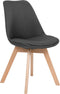 DAKOTA - Eetkamerstoel - Donkergrijs - Polyester