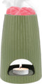 Scentchips® Rib Rond - Waxbrander - Geurbrander - Oliebrander - Wax Melts Brander - Aromabrander - Ook Geschikt Voor Essentiële Oliën - Geurolie - Waxmelts - Leger Groen