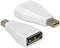 Delock DisplayPort Mini M/FM - Mini DisplayPort naar DisplayPort Adapter - Wit