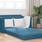 vidaXL - Ligbed - Sofa - 2-in-1 - Blauw - 124x204x61 - cm - Velours