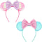 DRESHOW - Hoofdband - Muisoren met glitter en strik