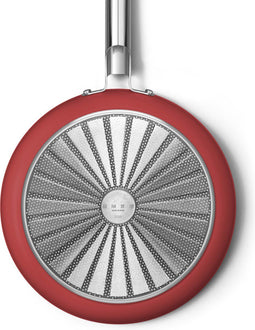 SMEG Koekenpan Rood Mat - ø 30 cm - Standaard anti-aanbaklaag