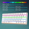 HXSJ V900 - Mechanisch Gaming Toetsenbord - RGB - Blue Switch - 61 Toetsen - QWERTY - Wit