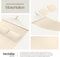 tectake® Dubbele hangmat - 2 personen - 2 kussens - Ligvlak 230x145 cm - Draagvermogen 240 kg - Beige (2 stuks)