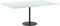 vidaXL - Tafelblad - 120x62 - cm - 8 - mm - gehard - glas - met - marmeren - design - wit