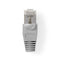 Nedis RJ45-Connector - Male - Solid UTP CAT5 - Recht - Verguld - 10 Stuks - PVC - Grijs / Transparant - Doos