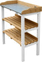 AXI Oppottafel met opbergplanken Bruin/wit - Handige oppottafel met zinken werkblad
