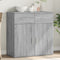 vidaXL - Dressoir - 79x38x80 - cm - bewerkt - hout - grijs - sonoma