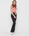 ONLY ONLFEVER STRETCH FLAIRED PANTS - Dames Broek - Elastische tailleband - Zwart - Maat S