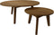 Salontafels rond tuin - ø75x37/ø45x35 - naturel - teak