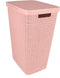 Curver Wasmand Met Deksel Jute-Look 58L Roze