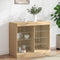 vidaXL - Dressoir - met - LED-verlichting - 81x37x67 - cm - sonoma - eikenkleurig
