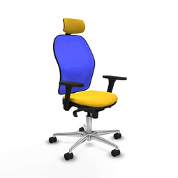 Jorquera Piqueras y Crespo 3D086N2 - Bureaustoel met hoofdsteun - Verstelbare hoogte - Geel