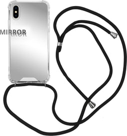 iMoshion Hoesje Geschikt voor iPhone Xs / X Hoesje Met Koord - iMoshion Mirror Backcover - Zilver