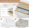 Woltu Commodekast - 5 Stoffen Laden - 30x45x95 cm - Wolkenwit & Eikenbeige