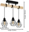 EGLO Townshend - Plafondlamp - 3 lichtpunten - E27 - 55 cm - Zwart/Bruin