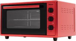 Wiggo WMO-E456(R) - Vrijstaande Mini Oven - 2000 W - 45 liter - Rood