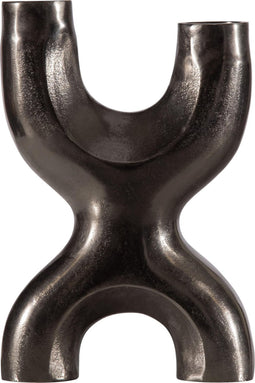 WOOOD Exclusive Don Kaarsenstandaard X-Vorm - Metaal - Zwart - 30x20x8