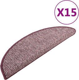 vidaXL - Trapmatten - 15 - st - 65x21x4 - cm - paars