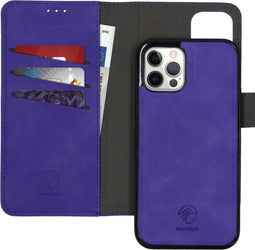 iMoshion Hoesje Geschikt voor iPhone 12 Pro / 12 Hoesje Met Pasjeshouder - iMoshion Uitneembare 2-in-1 Luxe Bookcase - Paars