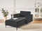 Chaise longue ABERDEEN Fluweel Zwart
