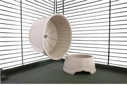 KERBL FLAT NATURE - Kooi voor kleine dieren - 3 verdiepingen - 80 x 45 x 53 cm