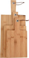 Excellent Houseware Snijplanken - 3x stuks - bamboe hout - serveerplanken - snijplankjes set