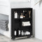 vidaXL - Smalle - Opbergtrolley - Zwart - Eiken - 48x13x68 - cm - Gelaagd - Hout
