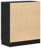 vidaXL - Zwart - Eiken - Dressoir - 60x30x70 - cm - Gemaakt - van - Bewerkt - Hout