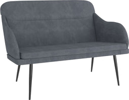 vidaXL - Bankje - 110x76x80 - cm - fluweel - donkergrijs
