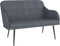 vidaXL - Bankje - 110x76x80 - cm - fluweel - donkergrijs