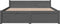 vidaXL - Bedframe - massief - hout - grijs - 140x190 - cm