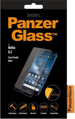 PanzerGlass Case Friendly Gehard Glas Screenprotector Geschikt voor Nokia 8.3 - Zwart