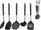 Gerimport Complete Keukengerei set 5delig – Zwart – Keukenhulp – Anti Aanbak – Nylon – Keukenset – Koken