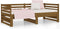 vidaXL - Slaapbank - uitschuifbaar - grenenhout - honingbruin - 2x(90x190) - cm